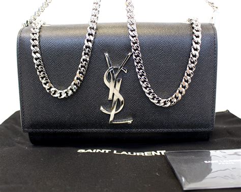 ysl black bag small|ysl black bag with silver chain.